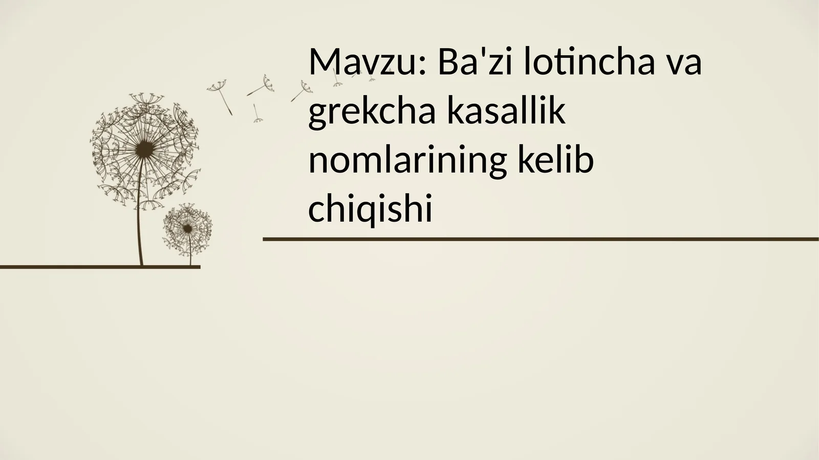 Ba'zi lotincha va grekcha kasallik nomlarining kelib chiqishi