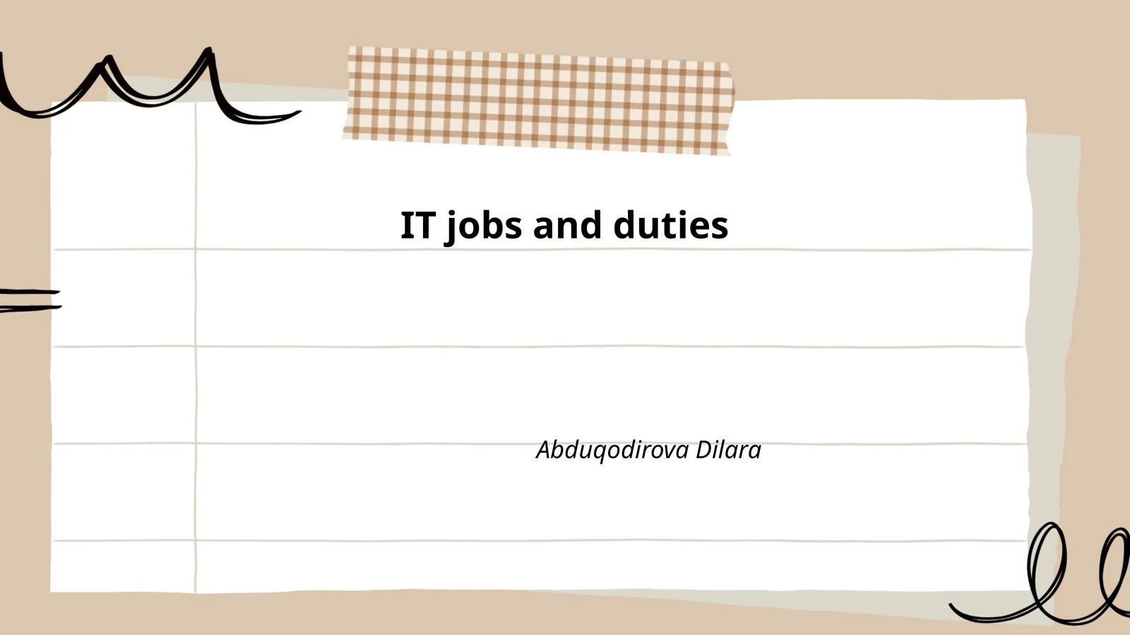 IT jobs and duties