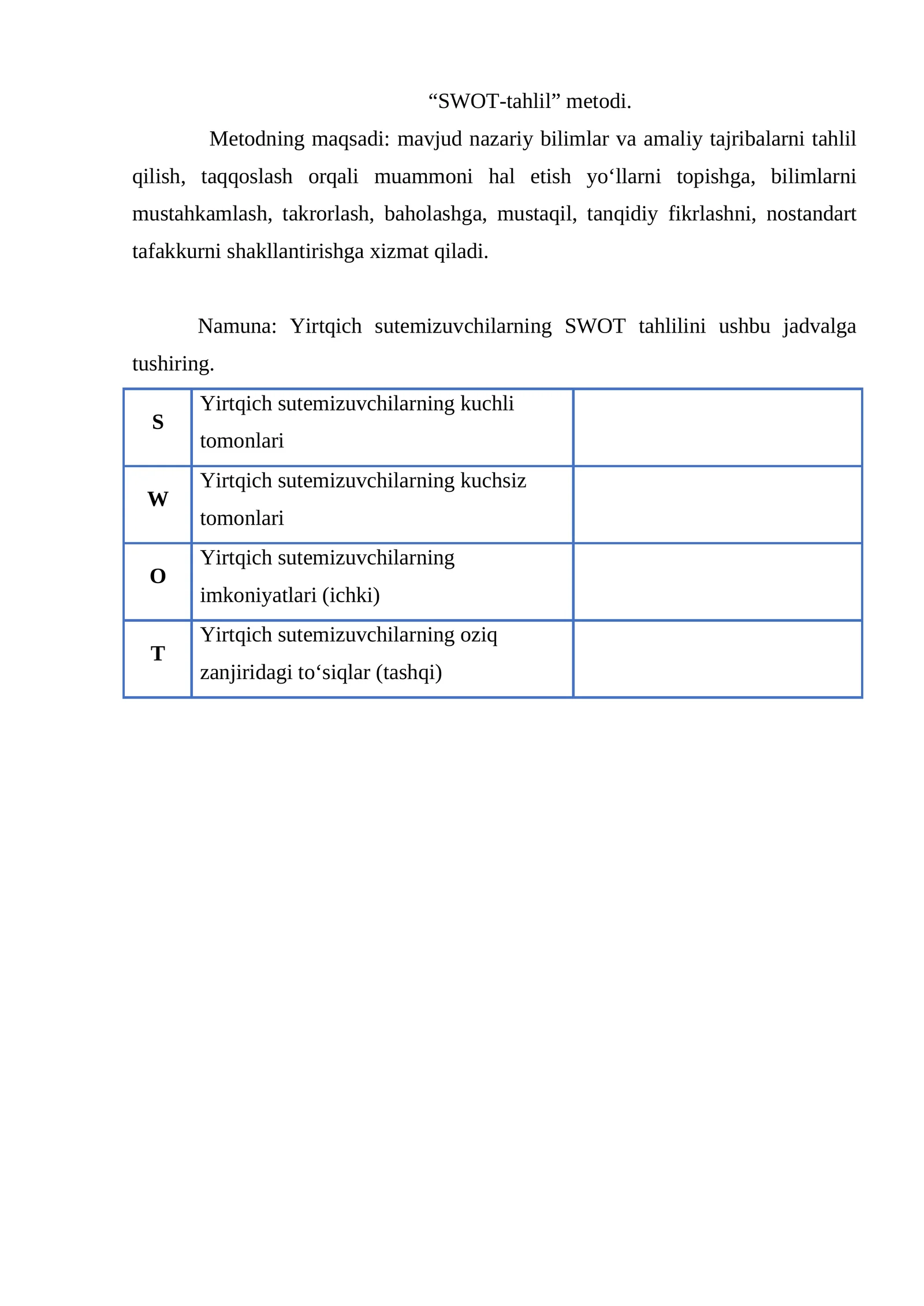 SWOT-tahlil