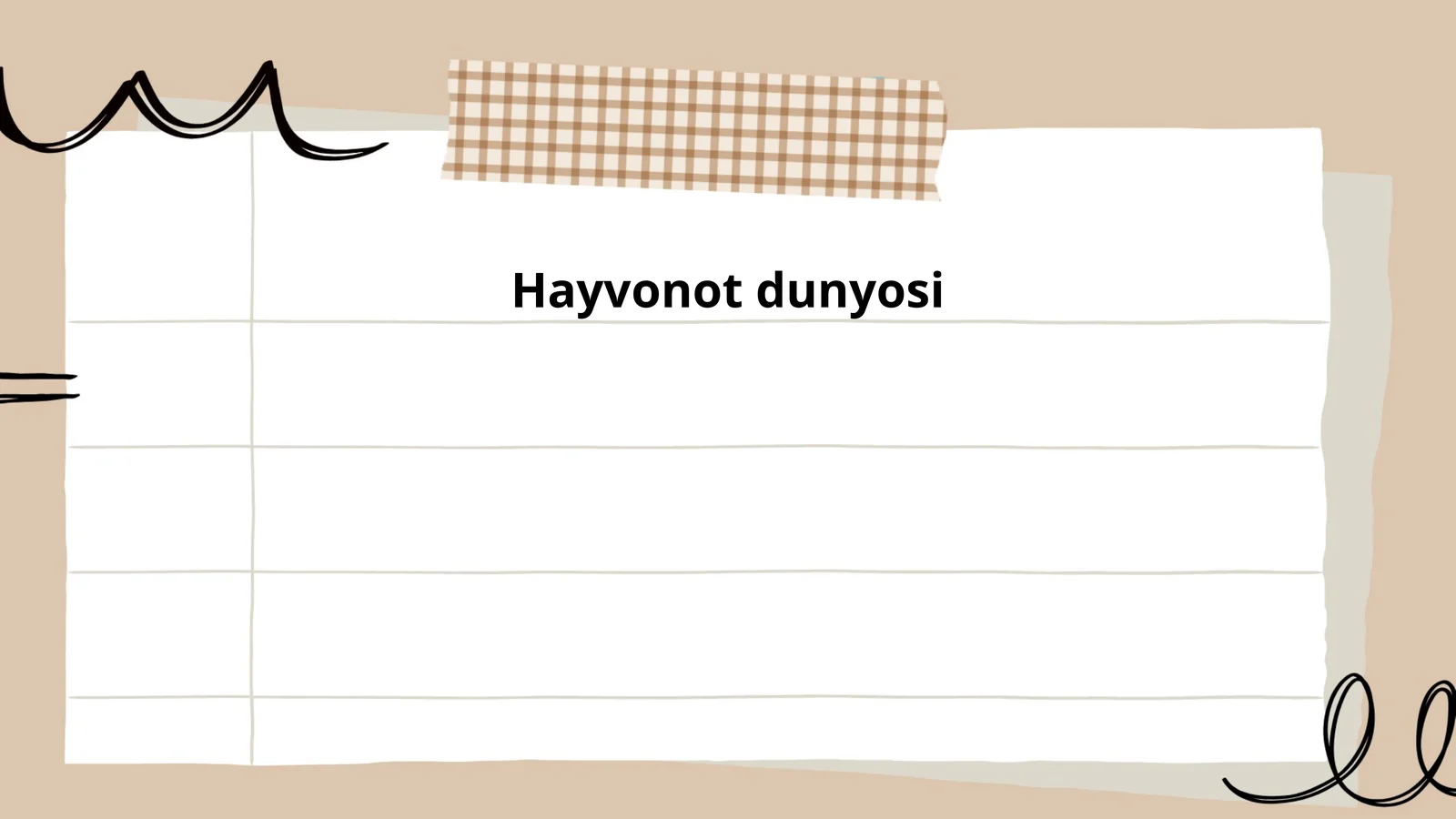 Hayvonot dunyosi