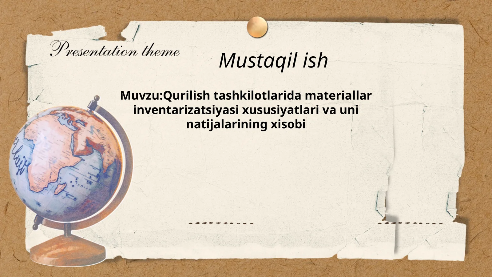 Qurilish tashkilotlarida materiallar inventarizatsiyasi xususiyatlari va uni natijalarining xisobi