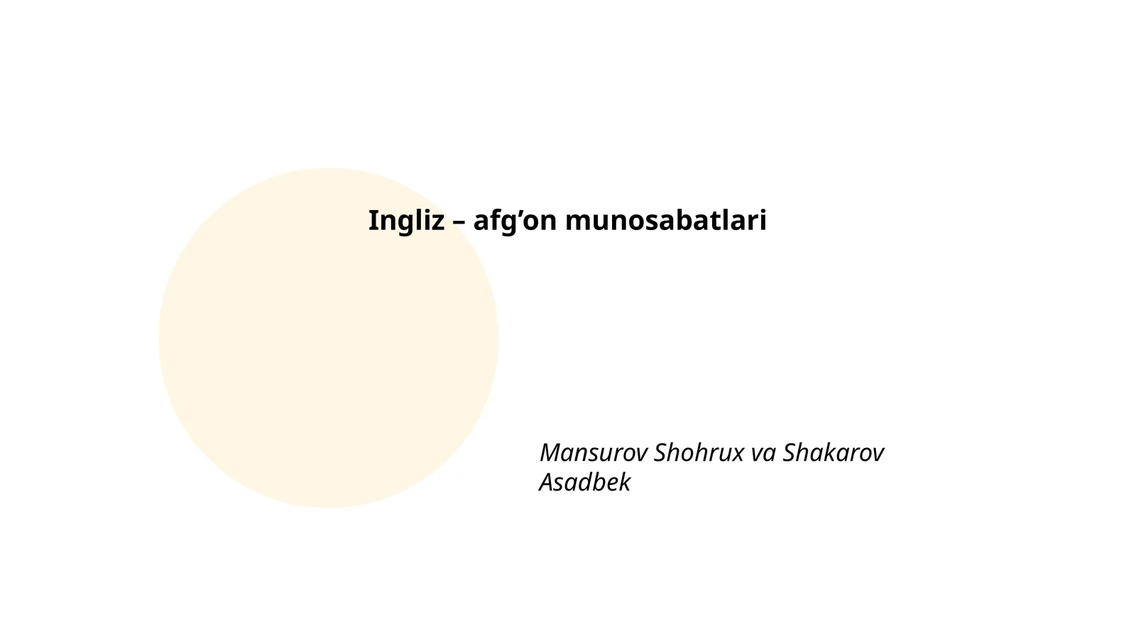 Birinchi Anglo-Afg’on urushi (1839–