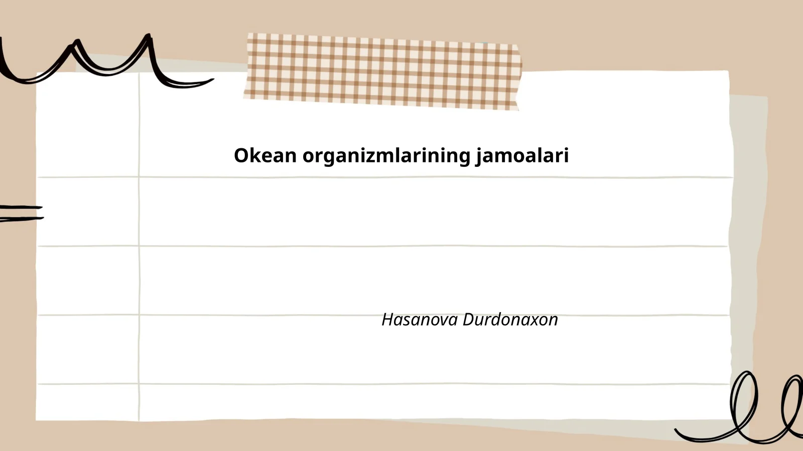Okean organizmlarining jamoalari