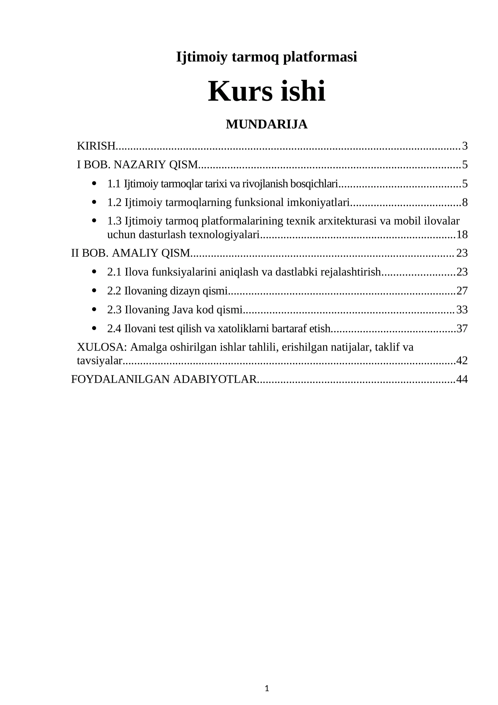 Ijtimoiy tarmoq platformasi