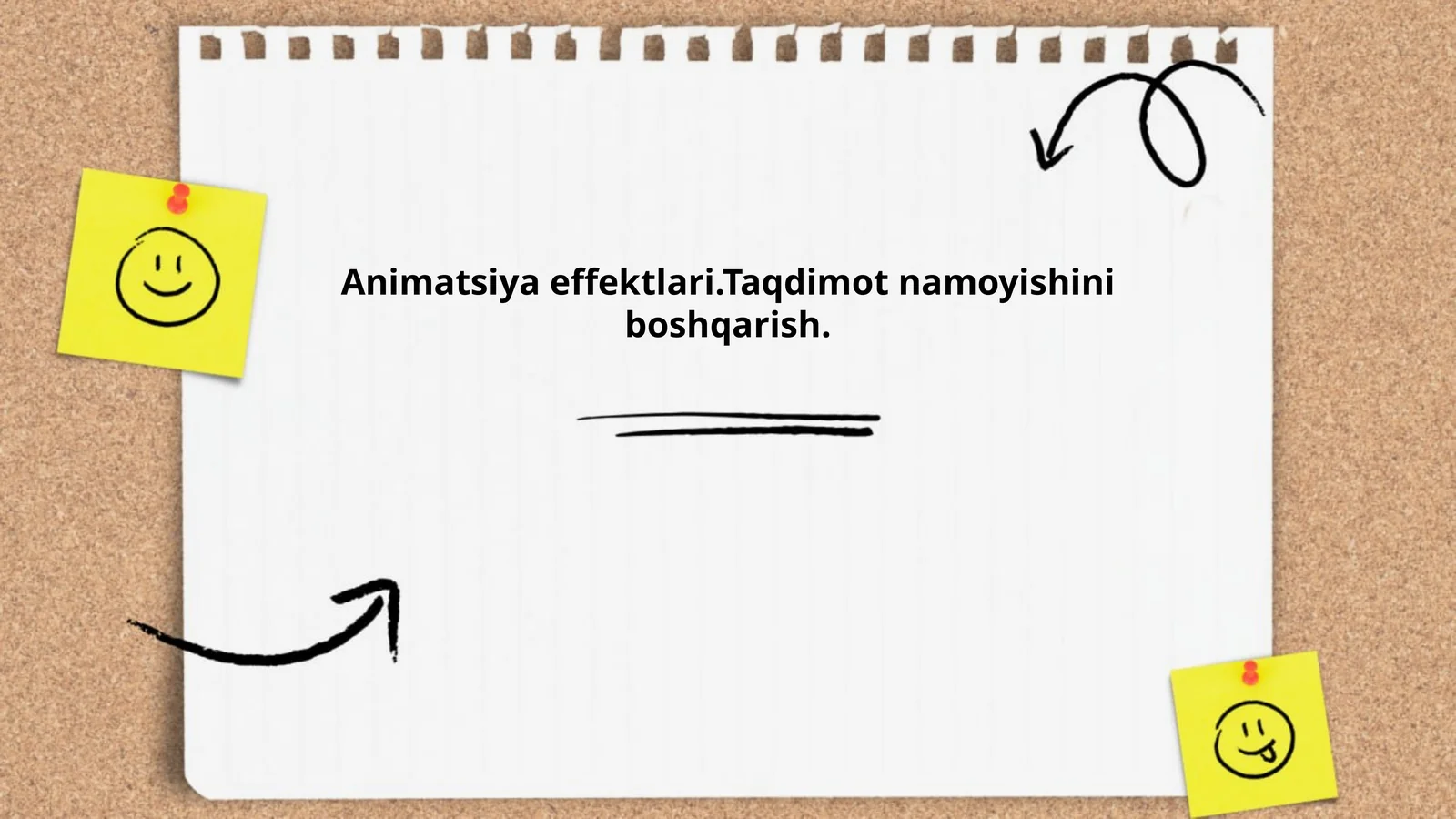 Animatsiya effektlari.Taqdimot namoyishini boshqarish