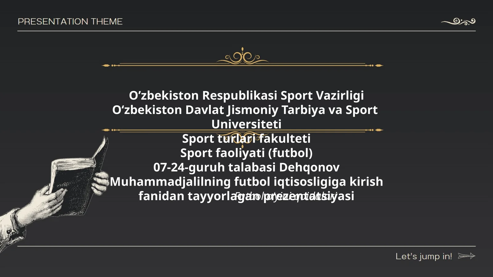 Futbol iqtisosligi prezentatsiyasi