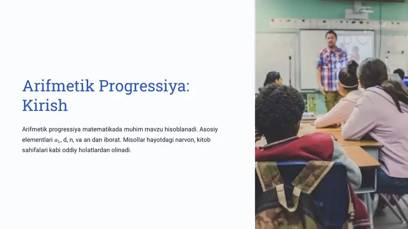 Arifmetik Progressiya: Kirish