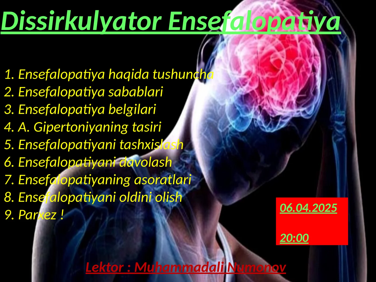 Dissirkulyator Ensefalopatiya