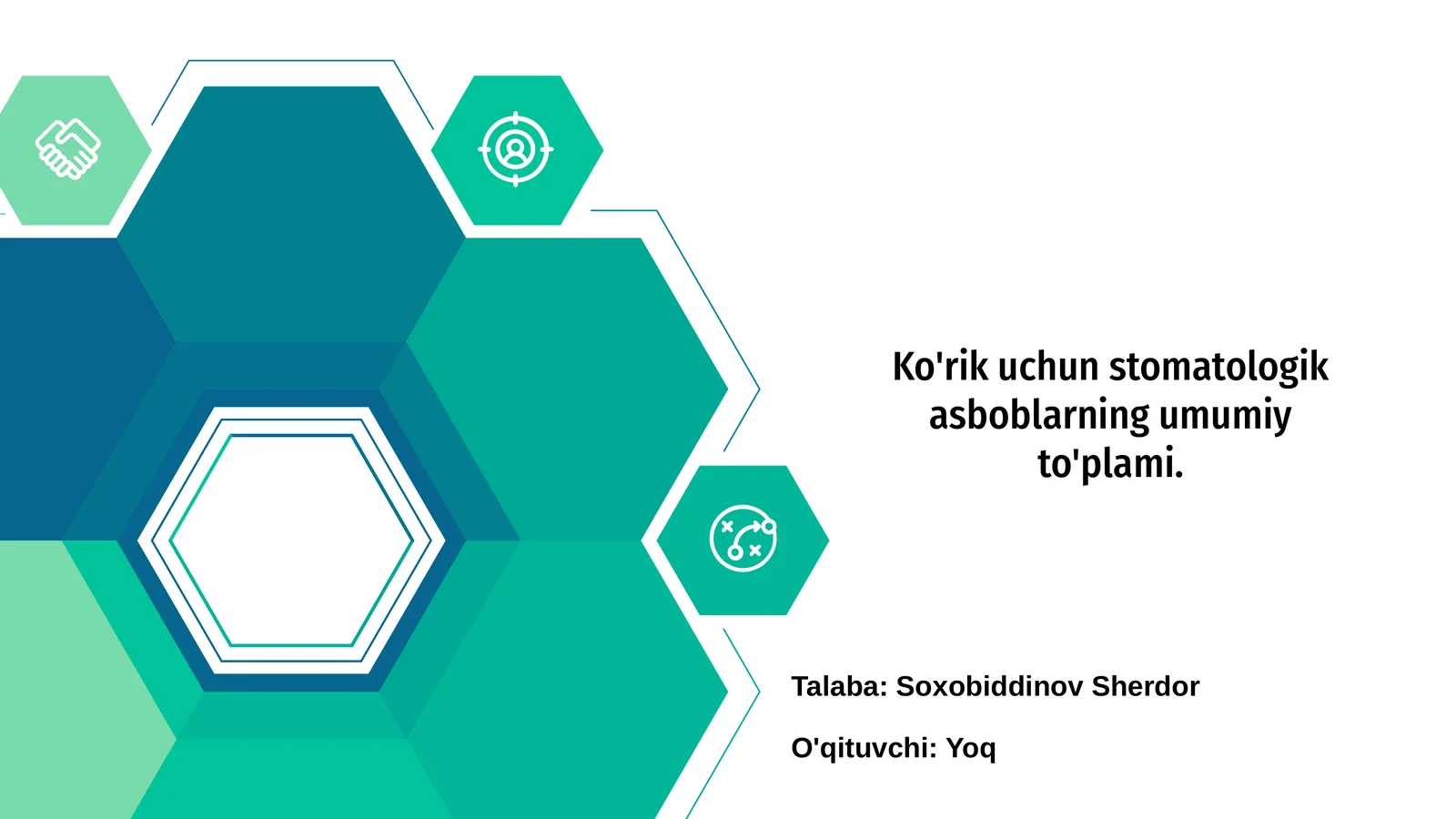 Stomatologik asboblarning umumiy to'plami