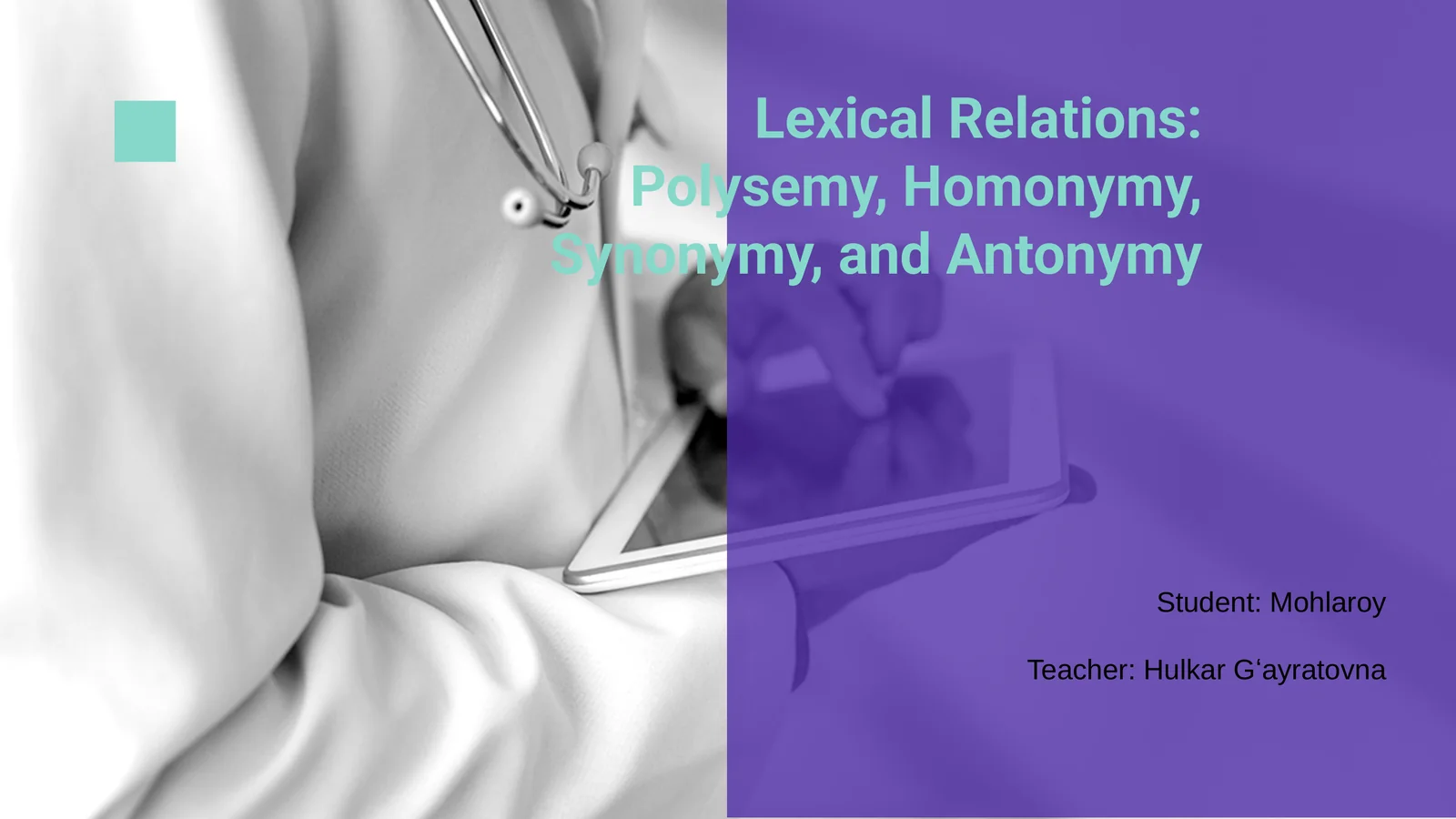 Lexical Relations: Polysemy, Homonymy, Synonymy, and Antonymy