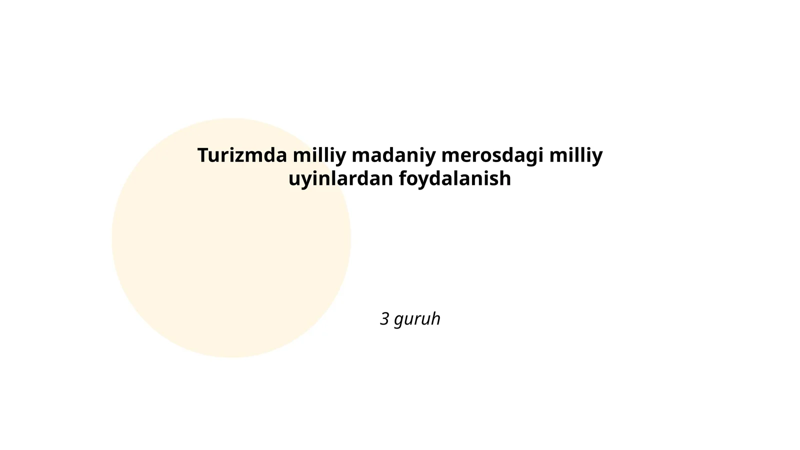 Turizmda milliy uyinlarni brend sifatida rivojlantirish strategiyalari