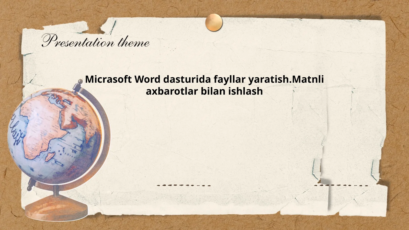 Microsoft Word dasturida fayllar yaratish