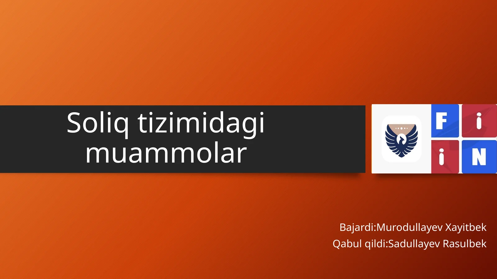 Soliq tizimidagi muammolar