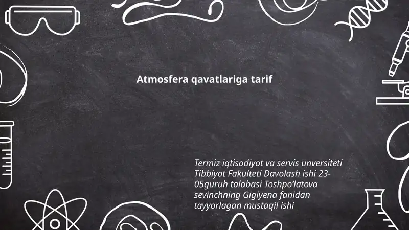 Atmosfera qavatlariga tarif