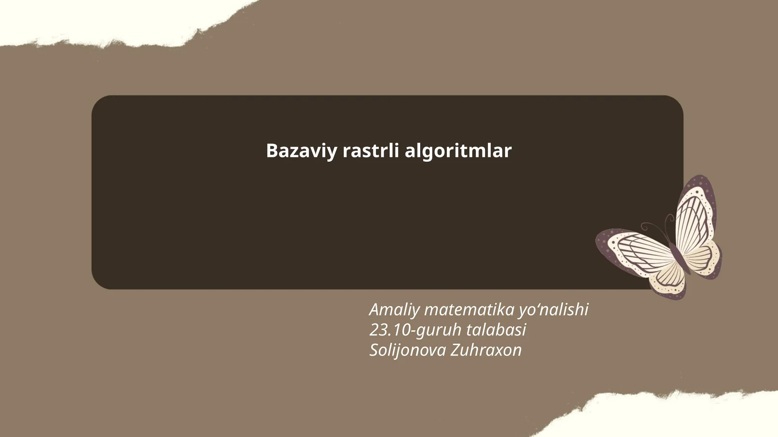 Bazaviy rastrli algoritmlar