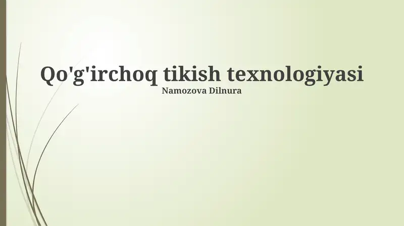 Doll tikish texnologiyasi: Tarix va rivojlanish