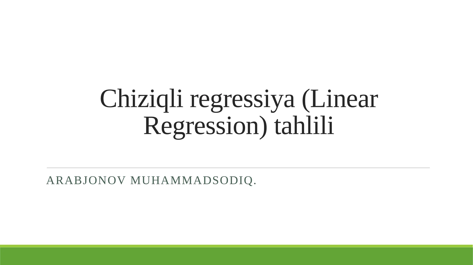regressiya