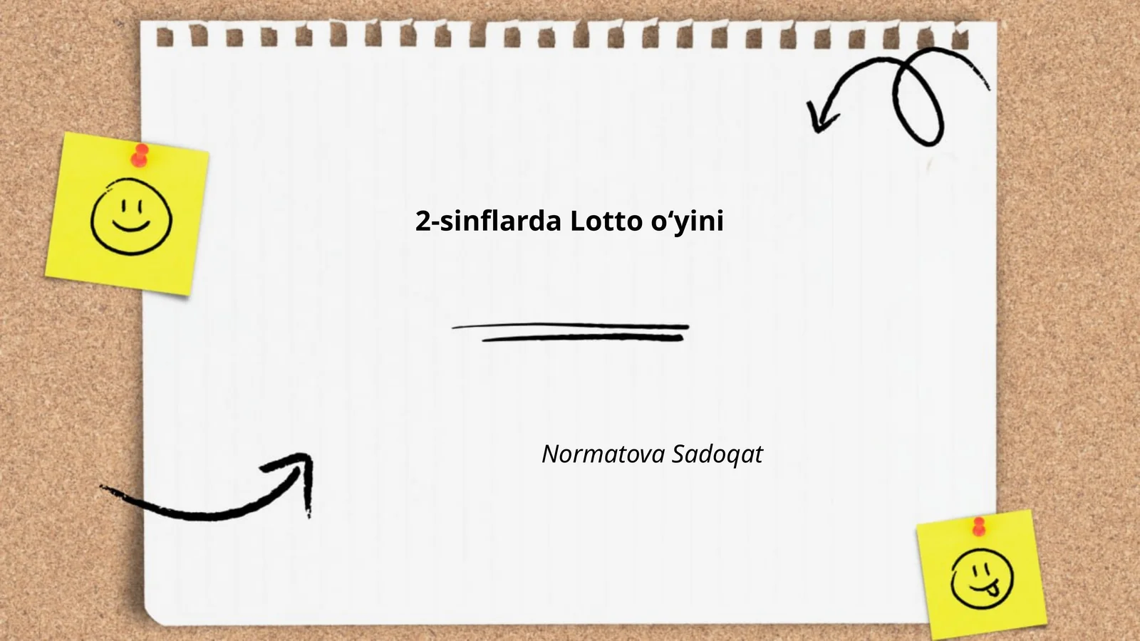 2-sinflarda Lotto o‘yini