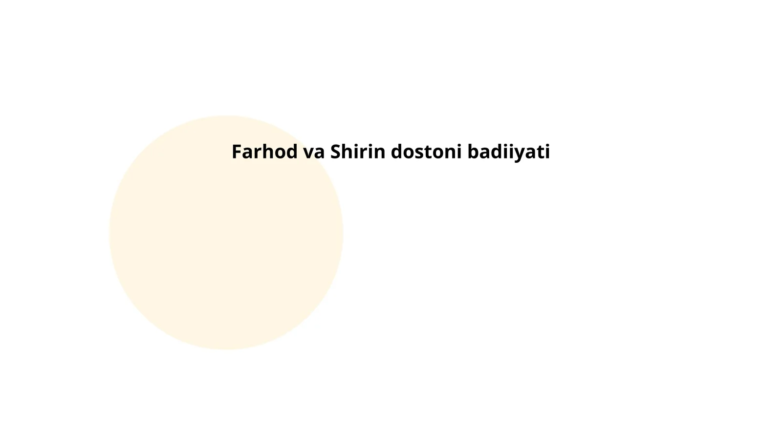 Farhod va Shirin dostoni badiiyati