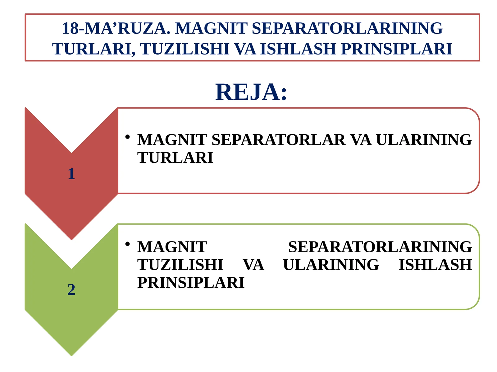 MAGNIT SEPARATORLARINING TURLARI, TUZILISHI VA ISHLASH PRINSIPLARI