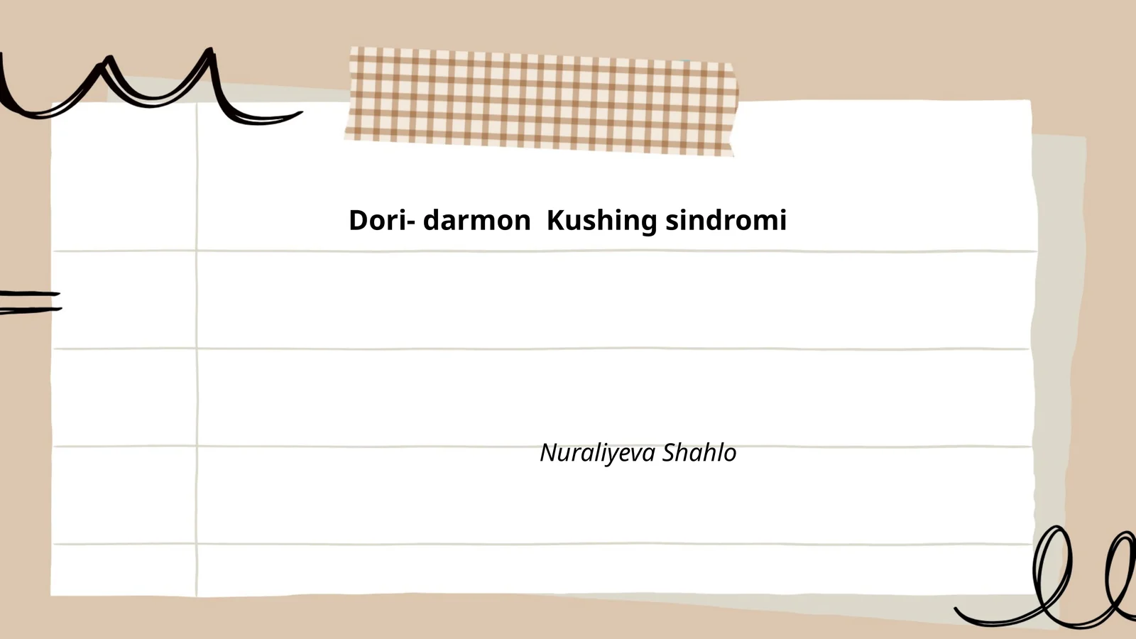 Dori- darmon Kushing sindromi