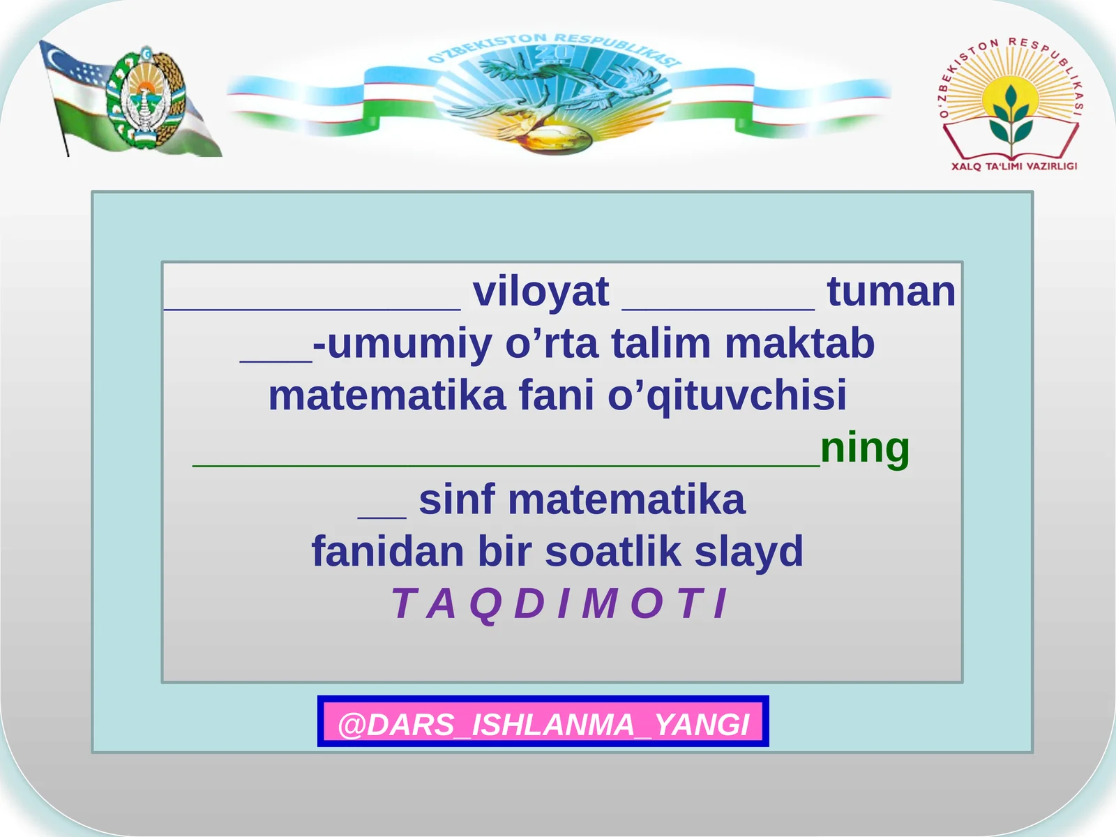 Slayd: Burchaklarni o'lchash.Transportir