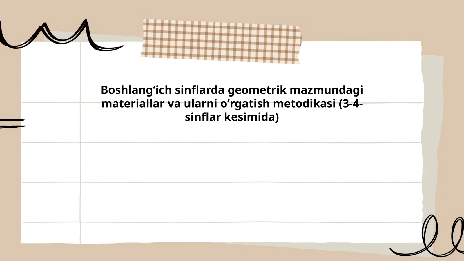 Geometrik shakllar metodikasi