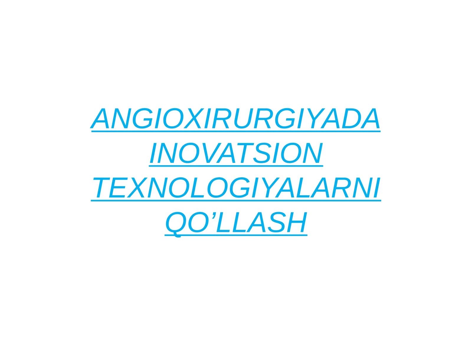 Robot yordamida jarrohlik: Da Vinchi Jarrohlik tizimi