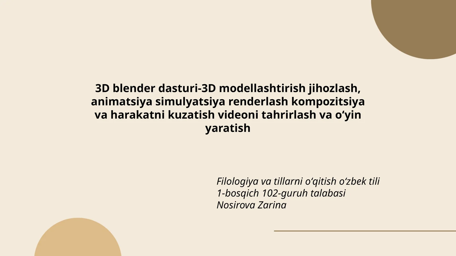 3D blender dasturi