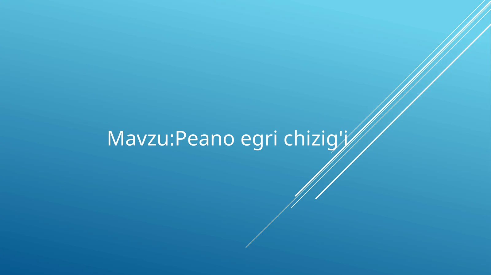 Peano egri chizig'i