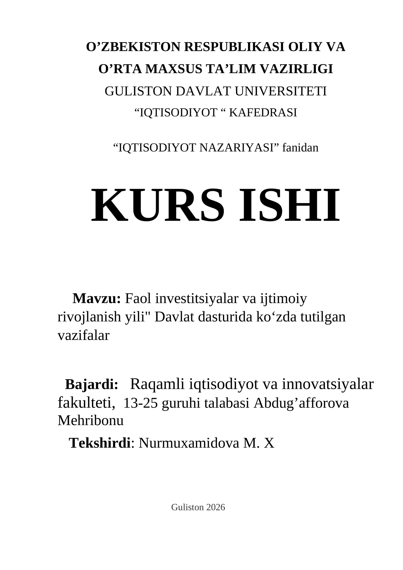 Faol investitsiyalar va ijtimoiy rivojlanish yili" Davlat dasturida koʻzda tutilgan vazifalar
