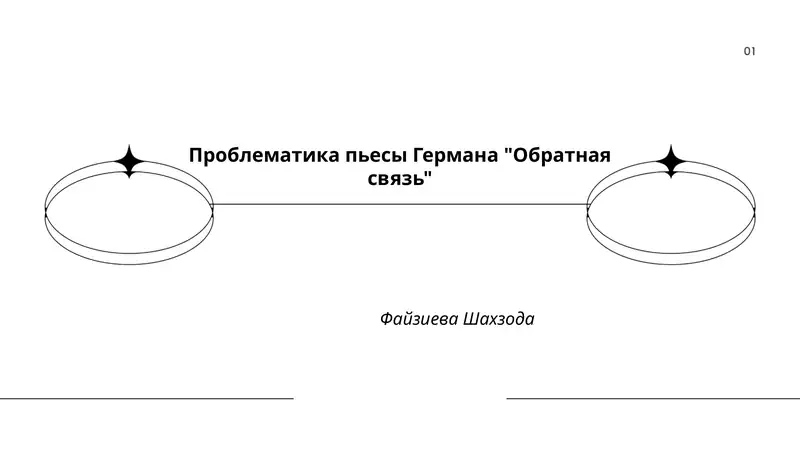 Проблематика пьесы Германа "Обратная связь"