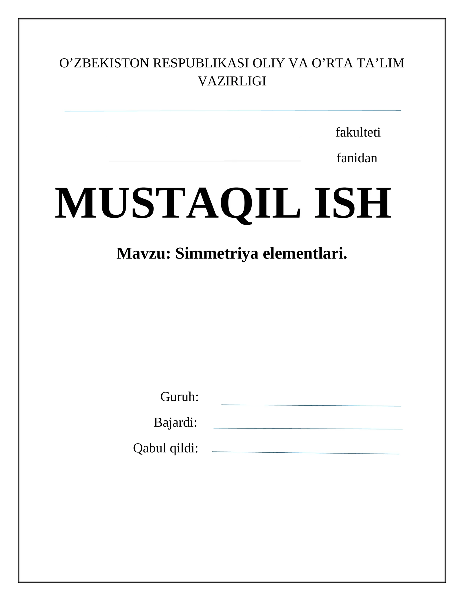 Simmetriya elementlari