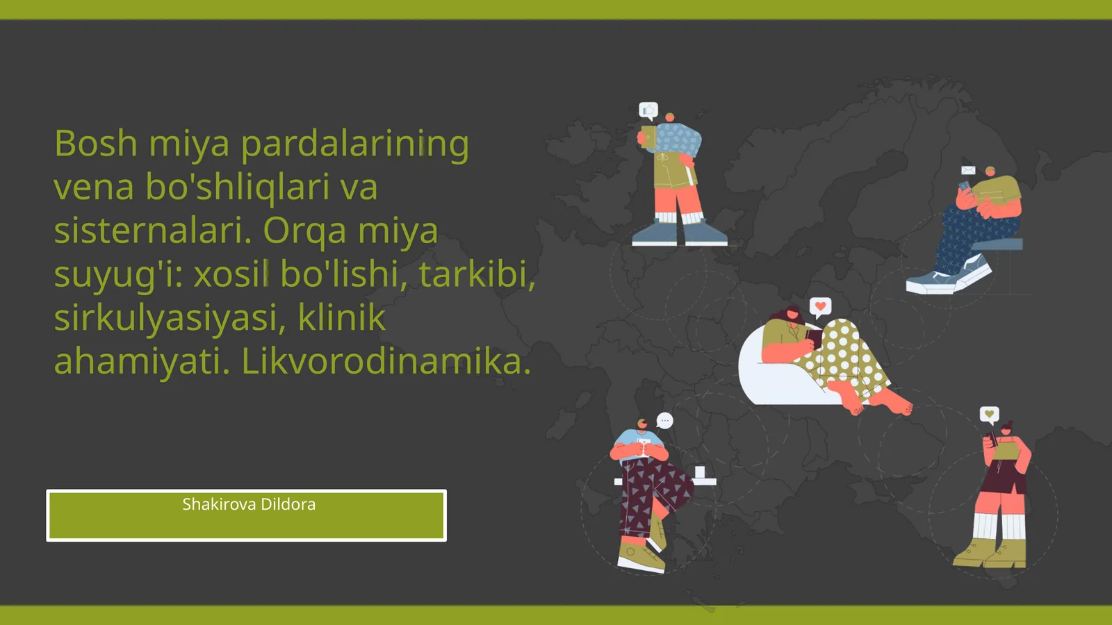 Bosh miya pardalarining vena bo'shliqlari va sisternalari