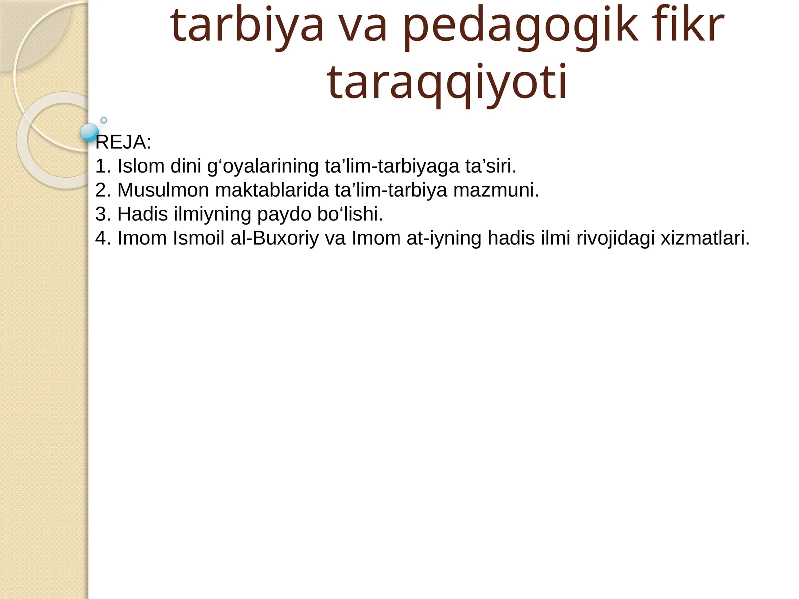Ta'lim Va Tarbiya Tarixi