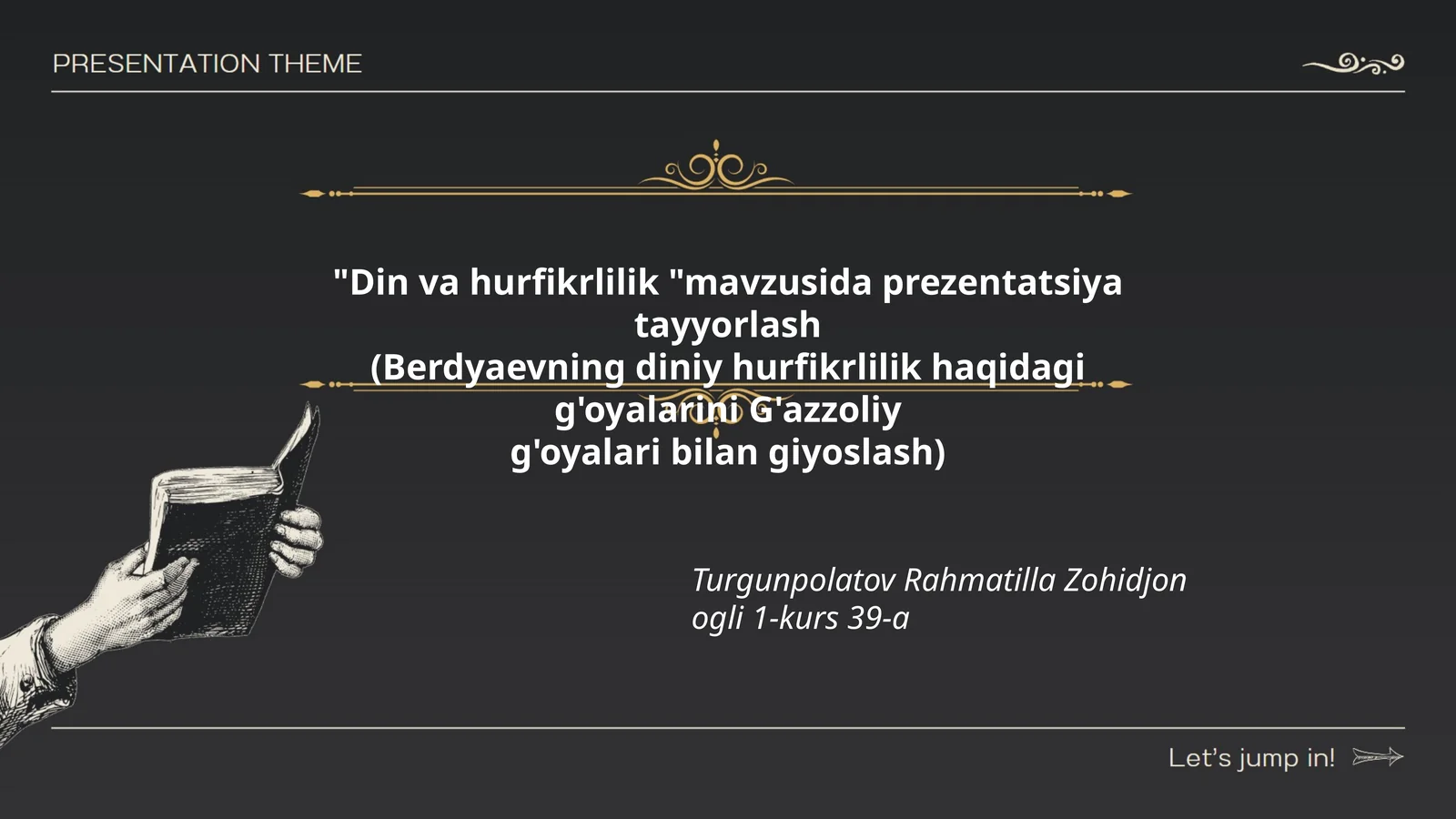 Din va hurfikrlilik prezentatsiya