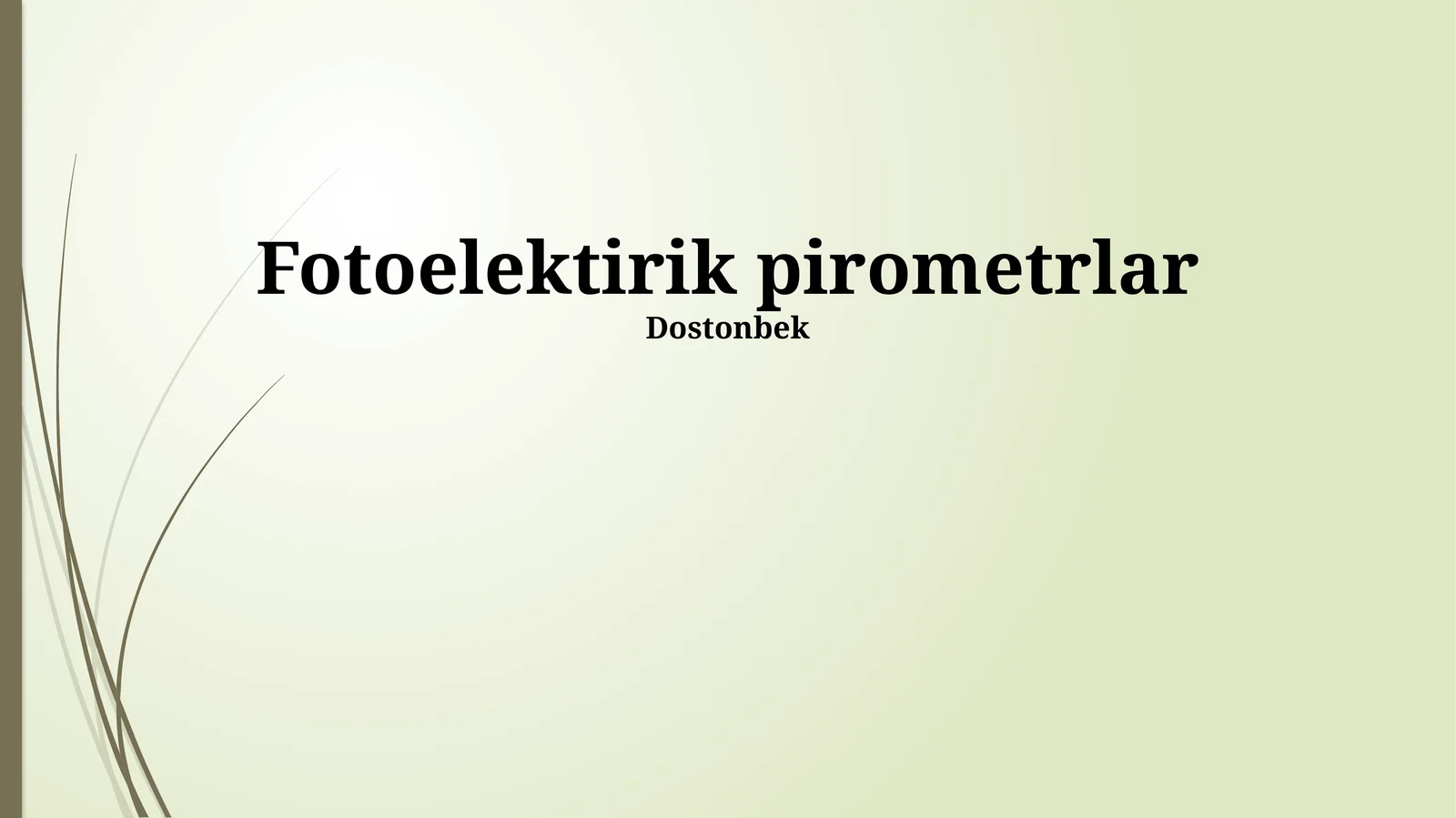 Fotoelektirik pirometrlar