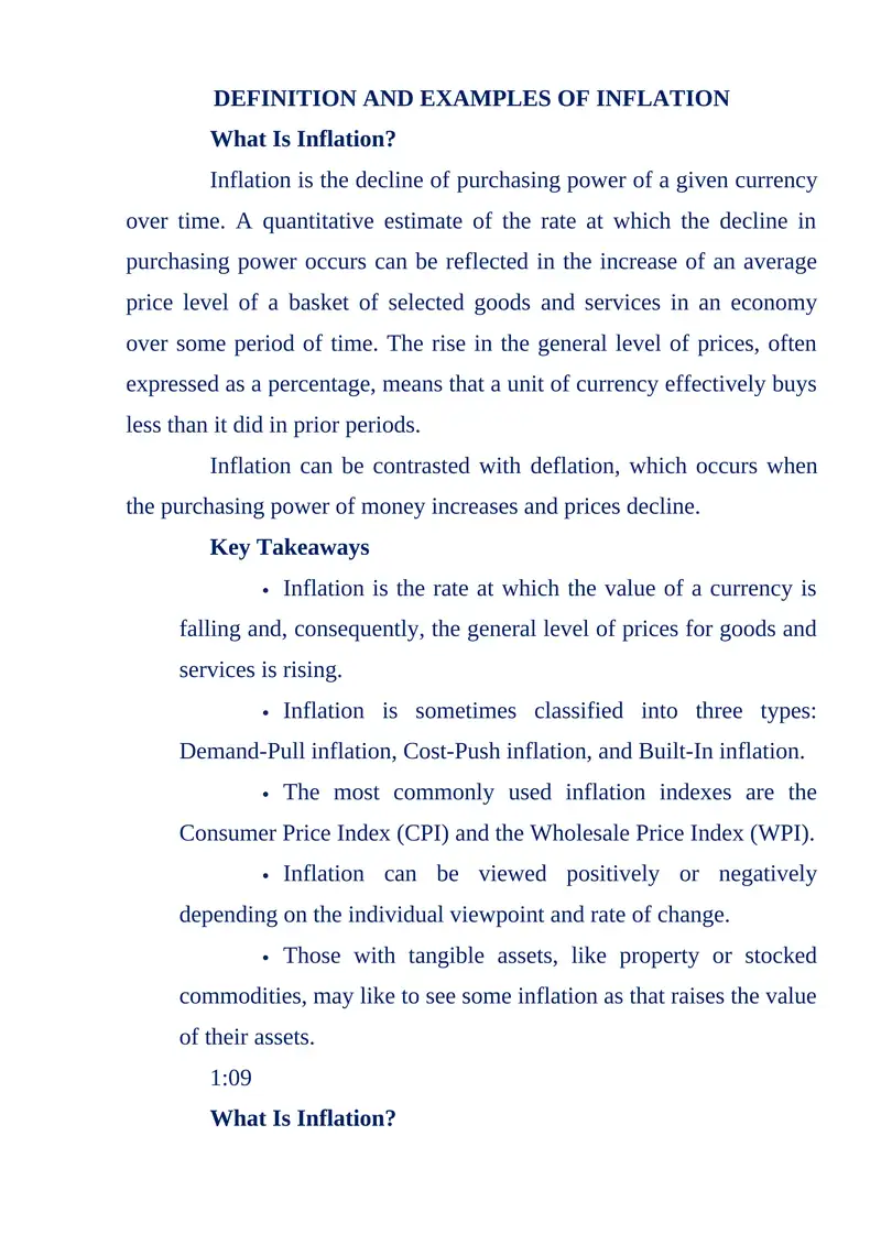 Inflation Rhetoric Examples Definition and Examples of Inflation