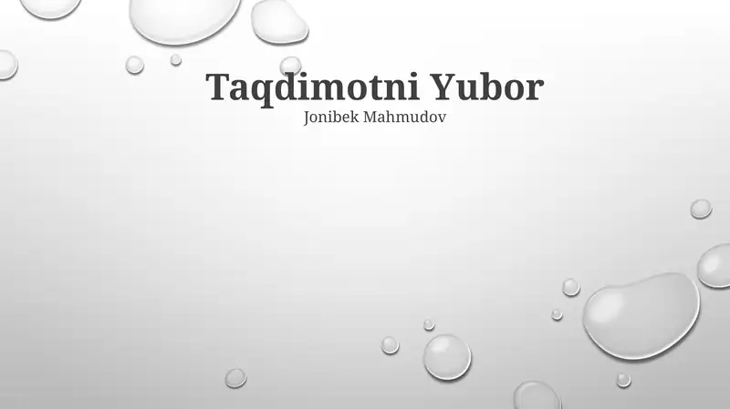 Taqdimotni Yubor