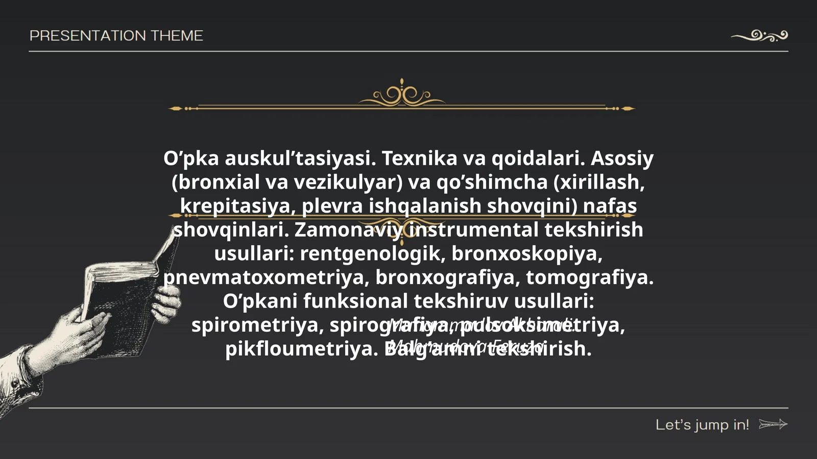 O’pka auskul’tasiyasi. Texnika va qoidalari