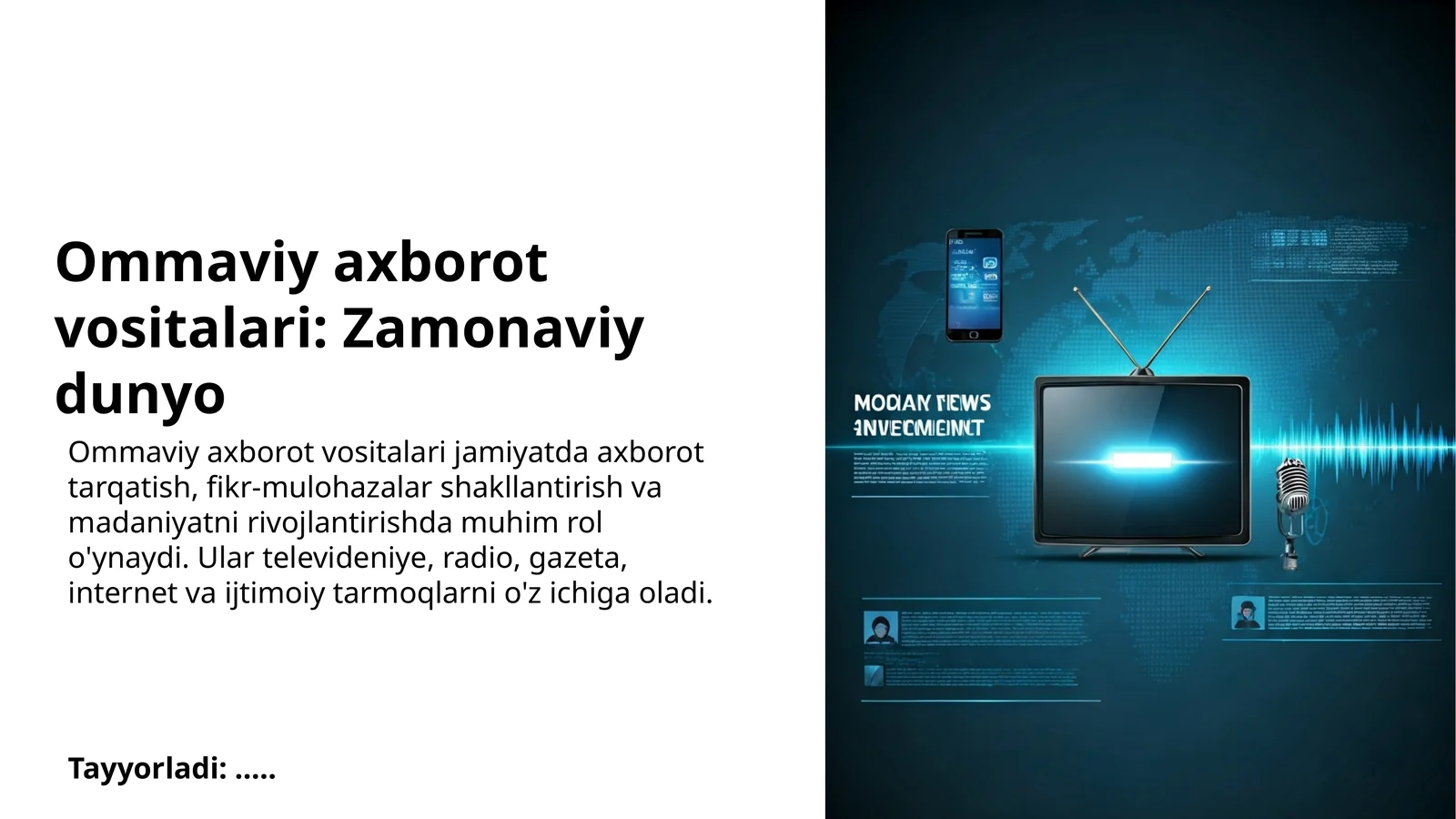 Matbuot: bosma ommaviy axborot vositalarining asosiy turlari