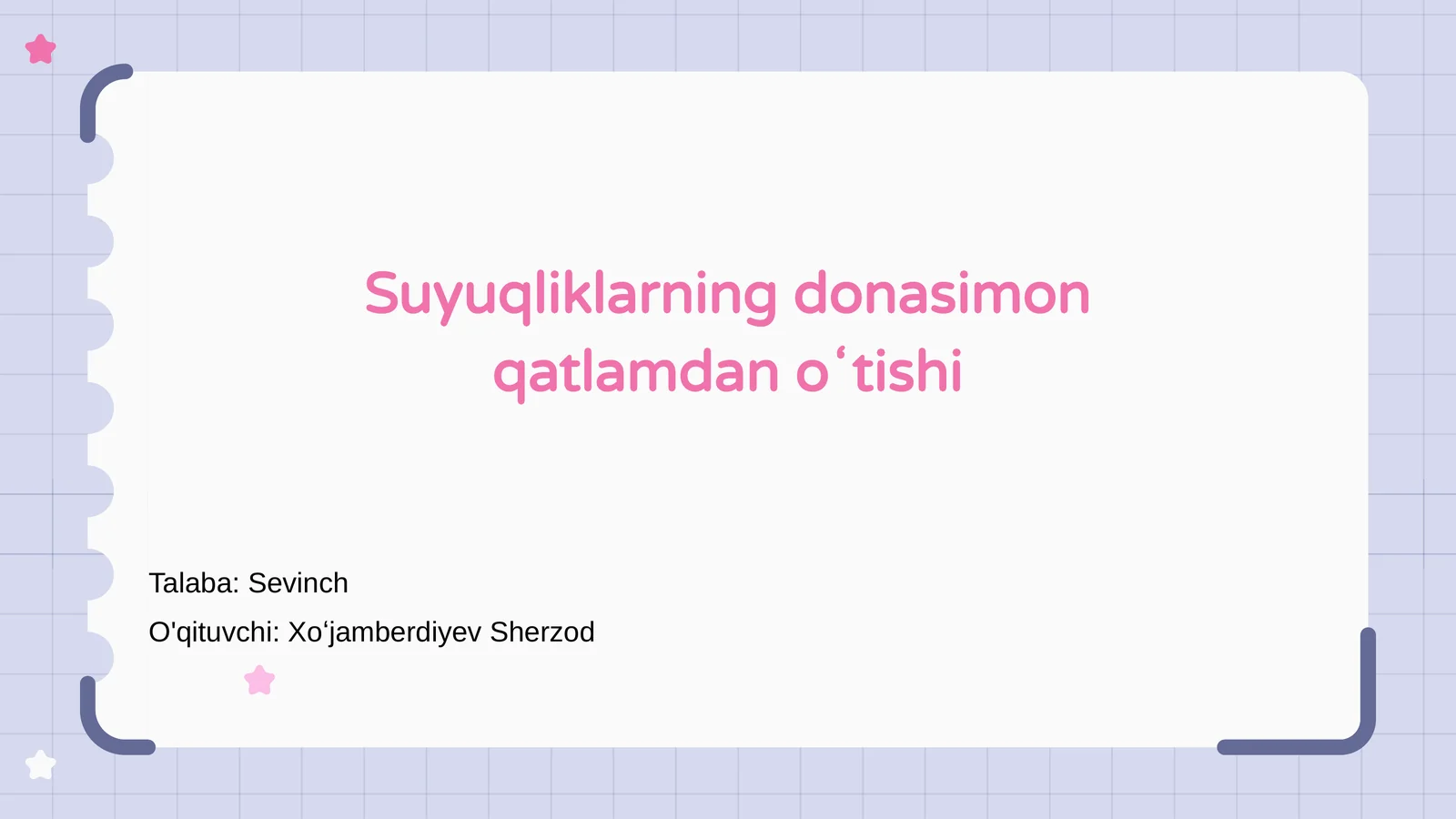Suyuqliklarning donasimon qatlamdan oʻtishi