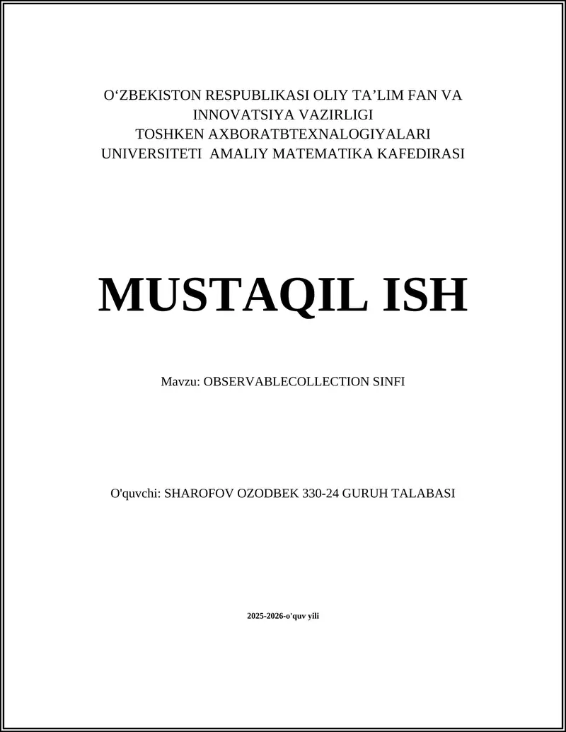 ObservableCollection sinfi