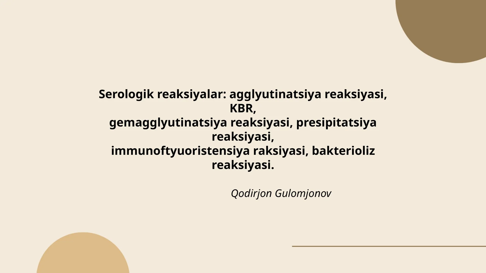 Serologik reaksiyalar