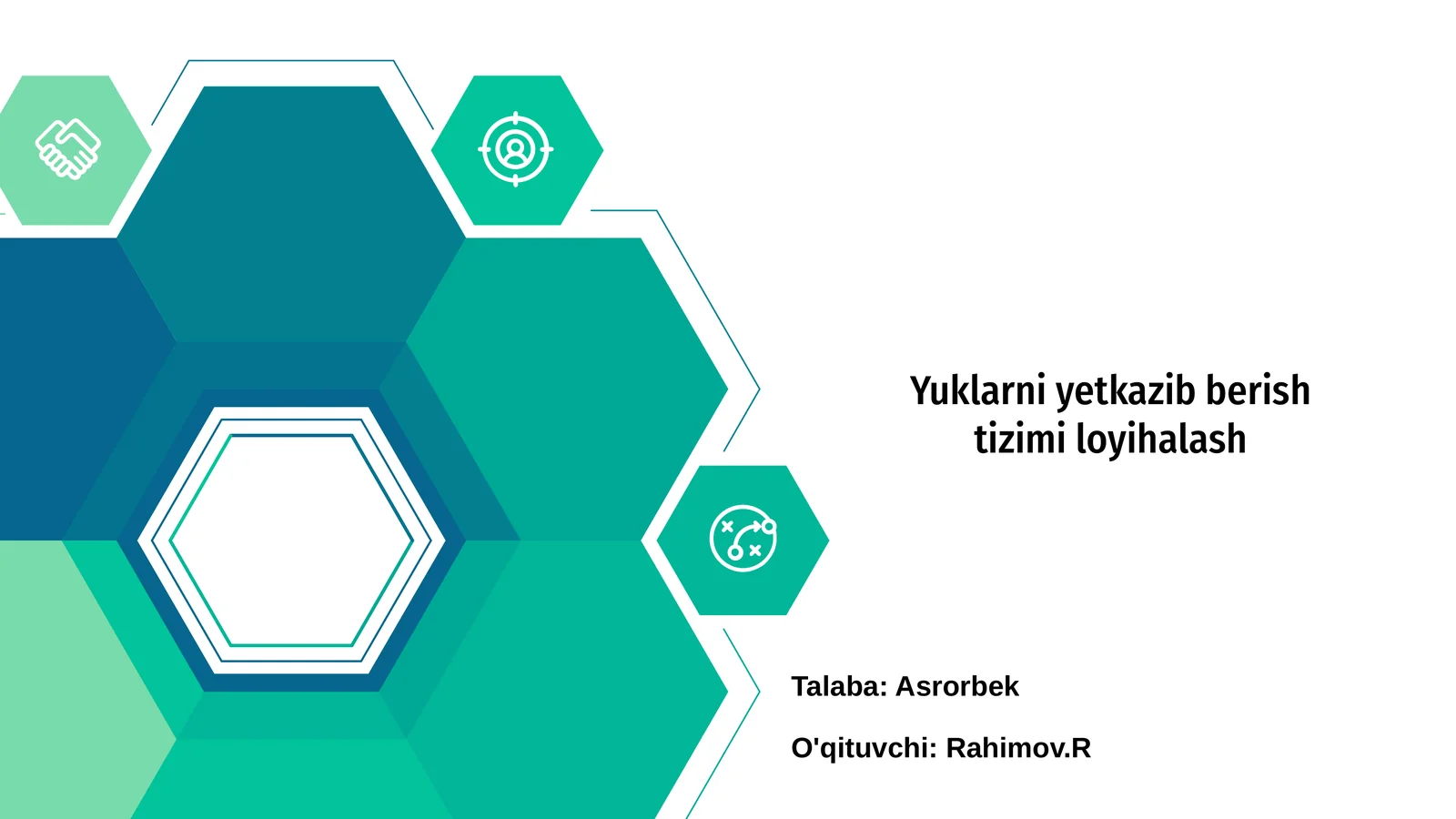 Yuklarni yetkazib berish tizimi loyihalash