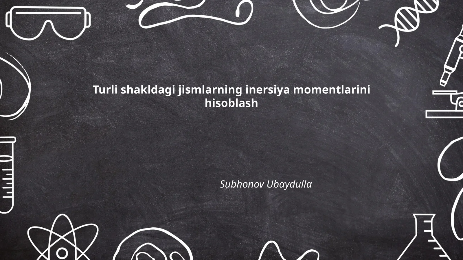 Jismlarning Inersiya Momentlari