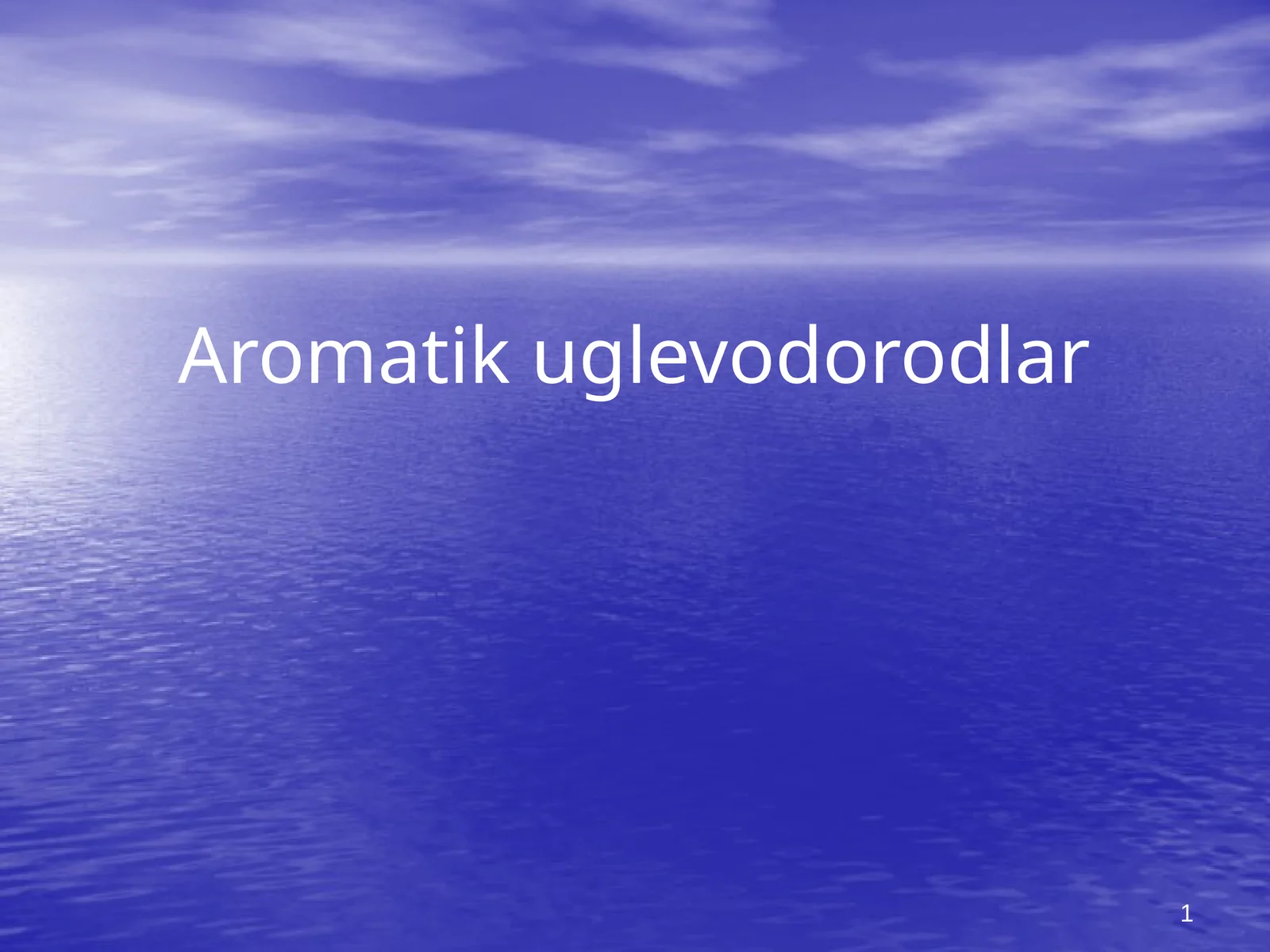 Aromatik uglevodorodlar