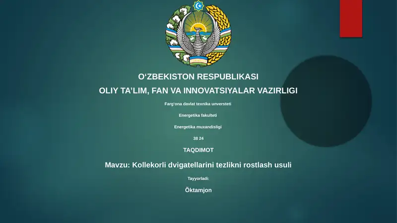 Kollekorli dvigatellarini tezlikni rostlash usuli