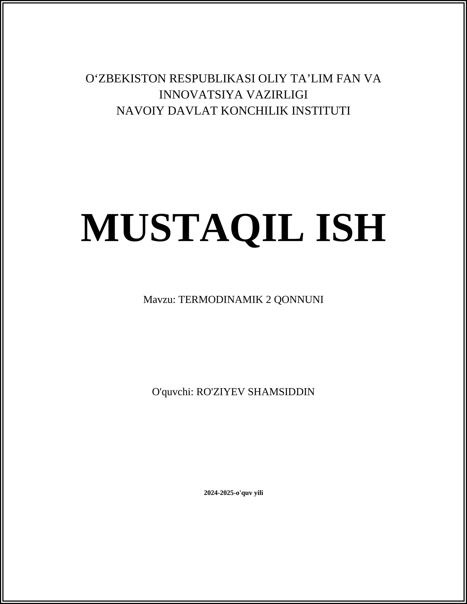 TERMODINAMIK 2 QONNUNI