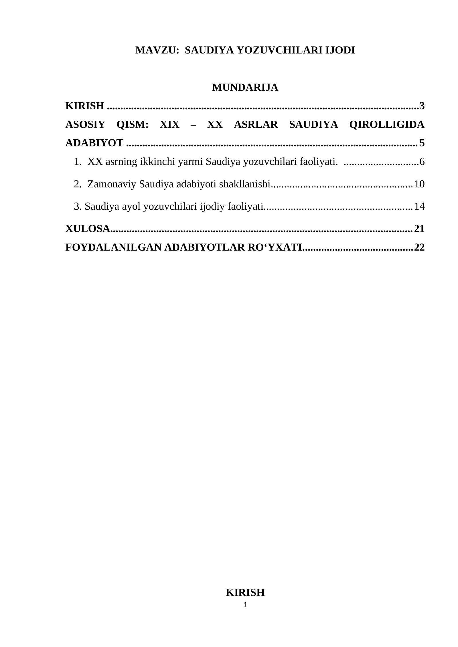 SAUDIYA YOZUVCHILARI IJODI